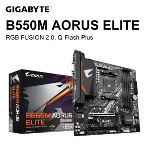 Płyty główne Gigabyte B550m Aorus elite płyta główna AMD B550 SNETKET AM4 DDR4 128 GB PCIE 4.0 M.2 SATA III 4000 (OC) MHz USB3.2 B550 MAINBOOD