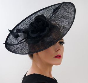Women Kentucky Derby Hats Flower Cambric Bridal Hat Wide Brim 3 Colors Wedding Headwear Fashion Head Accessories Formal Hats9070559