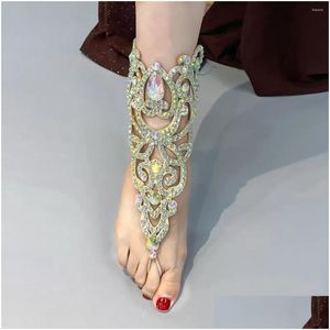 Stage Wear Belly Dance Anklet Handmade Diamond Show Foot Ornaments Oriental Suits Necklace Accessories Drop Delivery Apparel Otc9B
