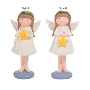 Dekorativa figurer Angel Girl Statue Desk Decoration Höjd 15,5 cm Handikrafthyllkollektion för bröllopsdel