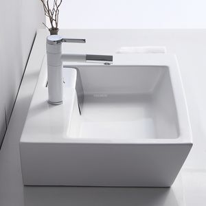 Modern Ceramic Countertop Basin Rectangular Bathroom Sinks Home Bathroom Wash Basin Nordic Art Basin Washing Machine Washbasin