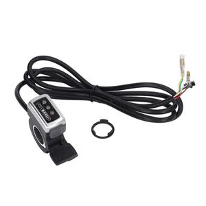 24V 36V 48V 60V 106DX Thumb Throttle for Electric Bike Scooter with Switch Battery Status Finger Throttle Accelerator Handle