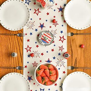 4 juli Memorial Day Linen Tabler Runners Holiday Party Decorations Freedom Stars Dining Tabler Runners Kitchen Table Table Decor Dekor