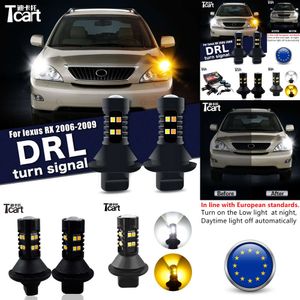 カーアクセサリー7440 T20 W21W用レクサスRX 350 RX350（XU30）2004-2009 LED DAYTIMEランニングライトターンDRL 2IN1