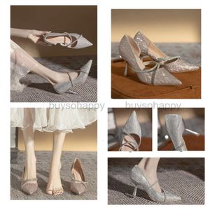 Slingbacks Tassel Fringe Gold Metal Fuckle Sapatos Altos Sapatos Verão Ovelha Lady Pumps Mulheres Vestido sapatos