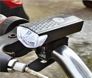 USB Rechargeable LED Bike Bicycle Cycling Front Light Headlihgt Lamp Torch 360 Degree Rotation Fit 2040mm Handlebar242q5555447