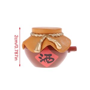 1PC 1:12 Puppenhaus Miniatur Chinesisches Weinglas traditioneller Weinflaschenmodell Küche Gartenszene Dekorpuppenhaus Accessoires