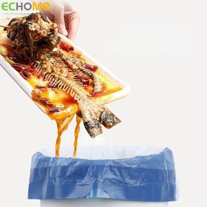 Saco de lixo Saco portátil Caminhada portátil Disponível espessou cozinha impressão doméstica Tear livre Fechamento automático de grande sacola plástica