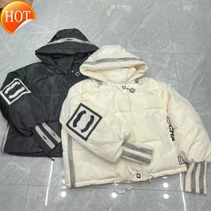 Designer S Channel Down Jacket Autumn and Winter Women and Man Puffer Jackets Coat Brodery C Lapel Hooded dragkedja Casual Short Small Parka SM