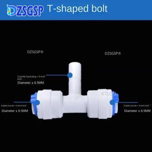 DZSGSP Tee 1/4" 3/8"OD Hose 1/4" Pipe Reverse Osmosis Aquarium System Coupling T Shape RO Water Plastic Pipe Fitting Connector