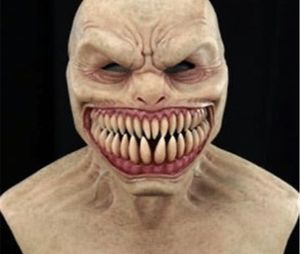 Nowy horror Stalker Mask Cosplay Creepy Monster Big Mouth Teeth Chompers LaTex Maski Halloween Party Przerażające kostiumy Q08068301419