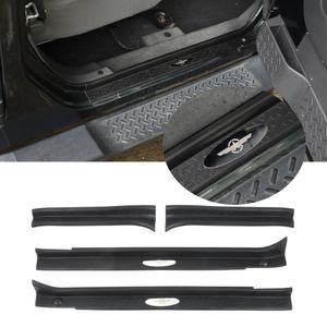 Bildörrpedal Sill Scuff Plate för Jeep Wrangler JK 2007-2017 4-dörr Threshold Entry Pedal Guard Protector Cover Accessories