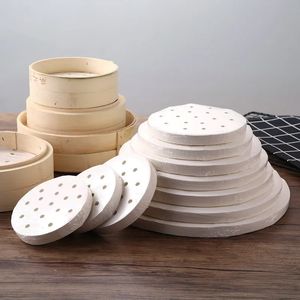 2024 50 Sheets of Round Baking Paper Steamed Paper Oven Barbecue Steamed Bun Paper Steamer Drawer Paper Non-sticky Oil-proof Shippinfor