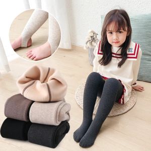 Trousers Girls Winter Plus Veet Extra Thick Pantyhose Child Strips Warm Pants Polar Fleece Lining Kids Baby Leggings Cotton Stockings