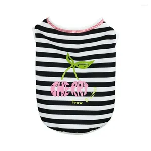 Dog Apparel Pretty Summer Striped T-Shirt Easy To Wash Casual Wear