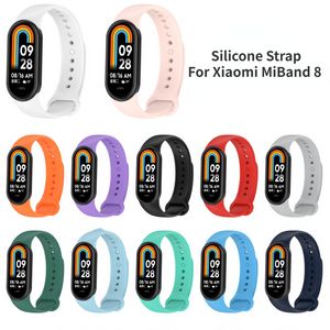 Silicone Strap For Xiaomi MiBand 8 Smart Watch band Accessories Sport Replacement Bracelet for mi band 8 Soft Wristband