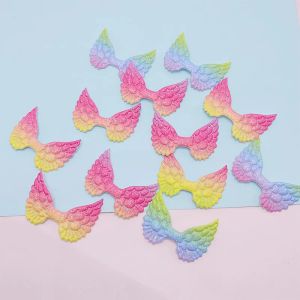 50pcs 4,5*3,5cm Apliques de asa de anjo brilhante para roupas de bebê de roupas de bebê costura