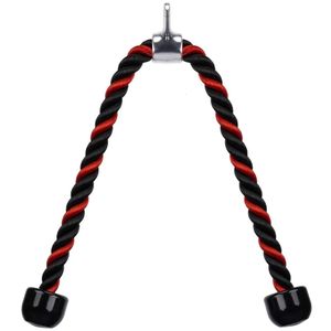 120150cm Heavy Duty Tricep Rope Pull Down Fitness Cable Attachment Biceps Triceps Back Muscle Exerciser Coated Nylon 240402