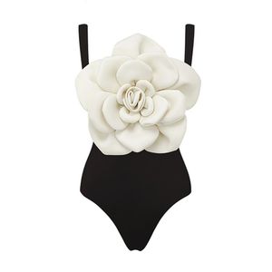 Ashgaily 2024 3D Flower One Piece Swimsuit Women Swimwear Monokini Bodysuit Bathing Suit Belt Beach Wear 240411