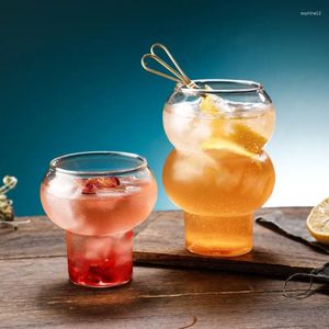 Wine Glasses Living Room High Borosilicate Glass Cup Ice Latte Coffee Transparent Juice Dessert Shop Cream