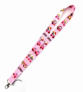 Ремни мобильного телефона обаяния Новый лот 10pcslot Cartoon Animation Kirby Mobile Phone Lanyard Key Chaine6434070