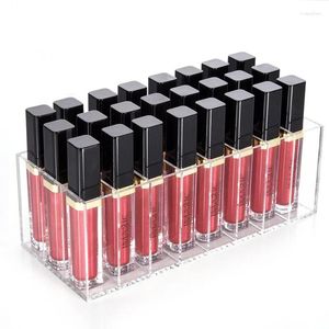 Storage Boxes Lip Glaze Box Lipstick Shelf Desktop Organization Transparent Acrylic Display Makeup Organizer