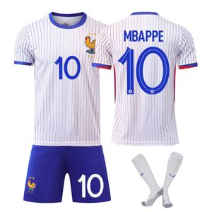 2425 Cup French Away White 10 Mbappe 9 Giroud 11 Dembele Football Jersey Set