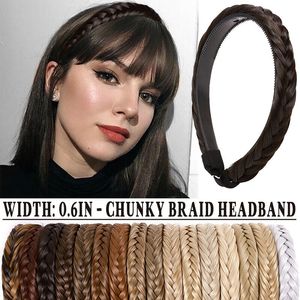 Fishtail Braided Hair Hoop Plait Plaited Alice Head Band Hair Headband Synthetic