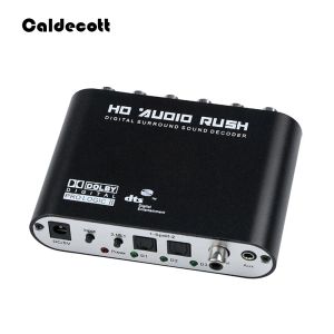 Anslutningar Caldecott 5.1 CH Audio Decoder SPDIF COAXIAL TILL RCA DTS AC3 Optisk digital förstärkare Analog Converte Amplifier HD Audio Rush