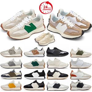 Ny 327 Designer Running Shoes Men Women 327S Sea Salt Vintage Beige Brown Suede Grey Blue Yellow Men Trainers Sport Sneaker