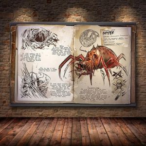 Ark Survival Evolved Plakat Überlebensspiel Original World Dinosaurier Wissen Retro Wandbilder Print Leinwand Malendekultur