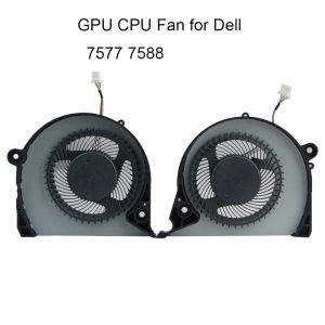 パッドDell Inspironのコンピューター冷却ファン15 G7 7577 7588 LAPTOP CPU GPU Cooler Fan 04MR2Y 4MR2Y 02JJCP 2JJCP 07CJF8 7CJF8 NEW