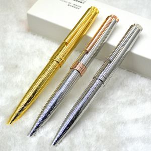 Pensje LMP Wysokiej jakości RLX Ballpoint Pen Unikalny projekt metalowe ulgi lufy biuro szkolne pisanie piłek do pisania jako prezent