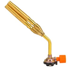 Combos Copper Flame Gu Butan Gas Burner Maker Torch Gas Torch Flame Gun Double Nozzle for Outdoor Camping Picnic Bbq Welding Equipment