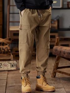 Pantaloni da uomo aderenti pantaloni della tuta con grandi tasche laterali