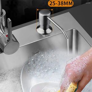 Dispensatore di sapone liquido Dink per lavello cucina Pompe da lozione da 300 ml Premere manualmente Organizzare la testa in acciaio inossidabile