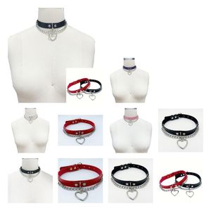 Chokers gotiska svart spikade punk choker krage spikar nitar med päckad chocker halsband för kvinnor män bondage cosplay goth je dhgarden dhomh