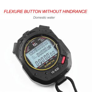 Handheld Digital Timer Stopwatch Chronograph Sports Training Digital Chronometers 3 Rows Display of 10/30/60/100 Spår