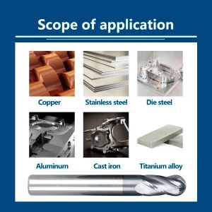 4 flöjtkul näskarbidändkvarn R0.5-R8 Spiralfräsning Bit CNC Machine Milling Tool Cutter Router Bit Milling Cutter