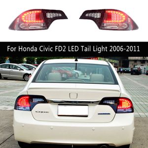 Car Styling Brake Reverse Parking Running Lights Streamer Turn Signal For Honda Civic FD2 LED Tail Light 06-11 Taillights Rear Lamp