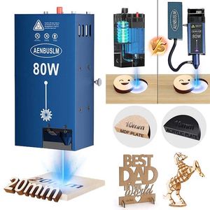 Laserstecher 80W -Modul -Gravurkopf Holzbearbeitungsmaschine 450 mm blau geschnittene Werkzeuge