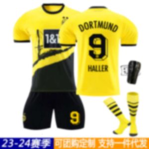Jerseys de futebol 23-24 Dortmund Home Football Jersey Size 11 Royce 9 Ale 22 Bellingham Children's's