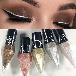 Glänzender Diamant Silber Eyeliner Lidschatten wasserdichte Roségolden -Glitzer -Pailletten Eyeliner Lidschatten Make -up Beauty Cosmetics