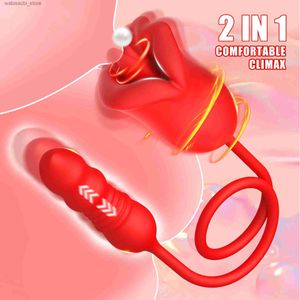 Outros itens de beleza de saúde 2in1 clitóris lambendo girando g vibrador de ponto de vista vibrador vibrador vibration estimulador vaginal brinquedos adultos para mulheres L49