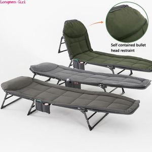 Ultralight Katlanır Lounger Yatak Açık Sun Lounge Güverte Sandalyeleri Ofis Yürüyüş Kampı Açık Bahçe Mobilyaları İçin Seyahat Yatakları