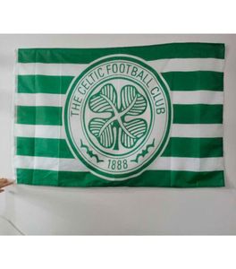 Celtic Football Club bayrağı 5x3ft 150x90cm Polyester Baskı Pirinç Gromları ile Kapalı Açık Bayrak 3584882