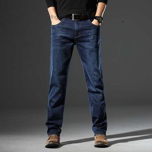 Wiosna i jesień Nowe dżinsy męskie elastyczne Business Mens Denim Spodnie Mens Long Pants Proste nogi 9131