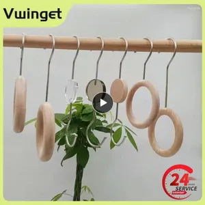 Hängare Scarf Rack Creative Un-Breakble Robust Drable Circle S-Shaped Wholesale Hanger Hook Holder Wood Double-Headed Wood
