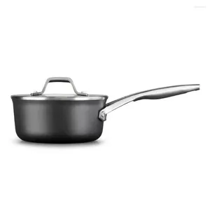 Pans Nonstick MineralShield 1.5qt Sauce Pan With Lid Durable 3-Layer Interior Dishwasher & Oven Safe Cool Handle Tempered