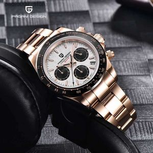 Wristwatches 2023 New Pagani Design Top Brand Luxury Men Men Quartz Es Sport Chronograph VK63 for Men sapphire reloj hombre